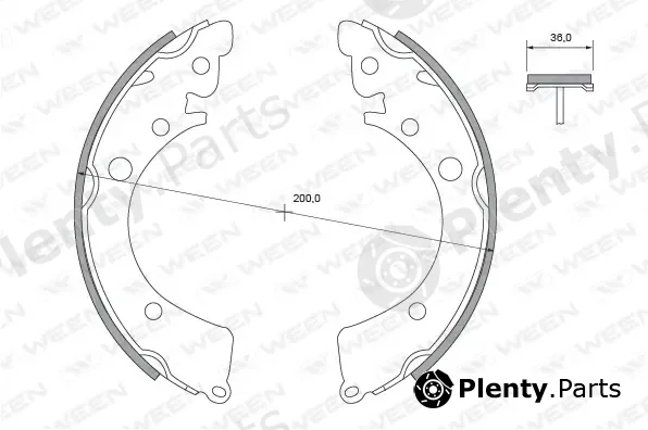 Ween 152-2299 — Brake Shoe Set