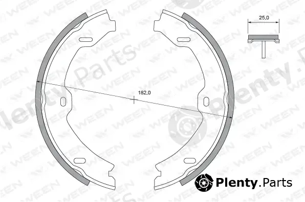 Ween 152-2486 — Brake Shoe Set, parking brake