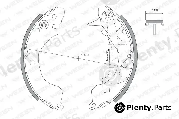 Ween 152-2308 — Brake Shoe Set