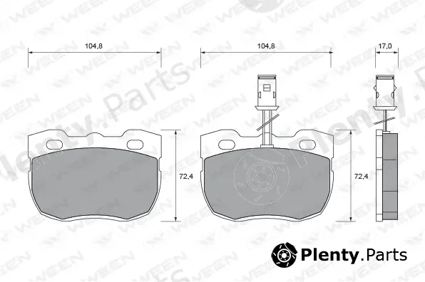 Ween 151-1631 — Brake Pad Set, disc brake