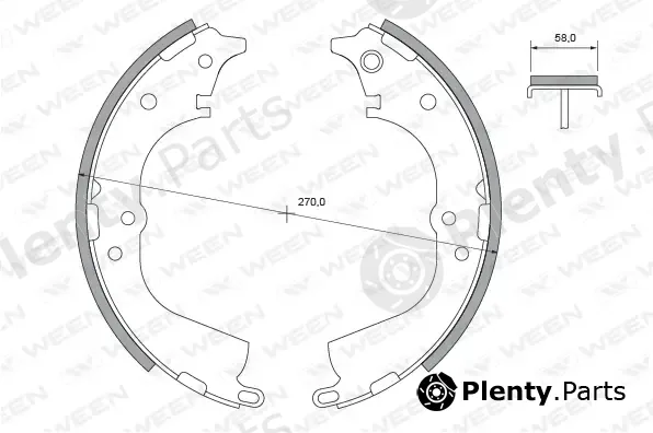 Ween 152-2447 — Brake Shoe Set