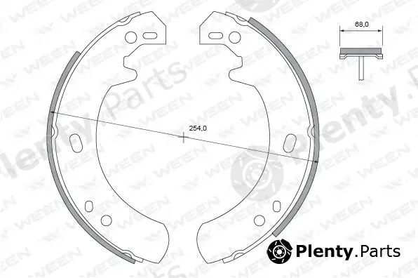 Ween 152-2110 — Brake Shoe Set, parking brake