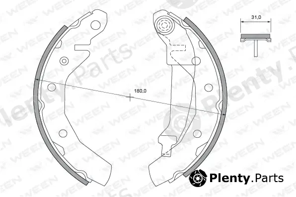 Ween 152-2026 — Brake Shoe Set