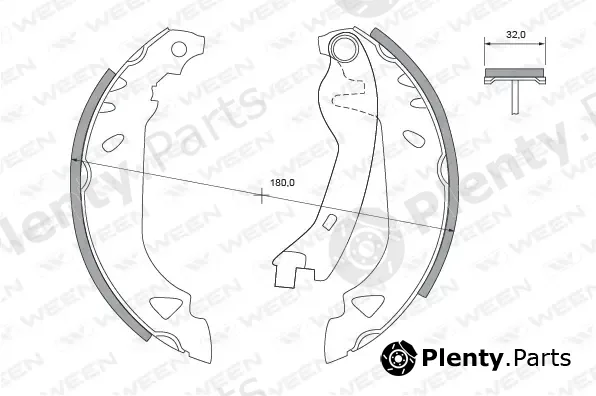 Ween 152-2322 — Brake Shoe Set
