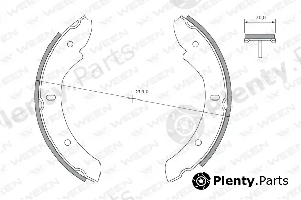 Ween 152-2224 — Brake Shoe Set, parking brake