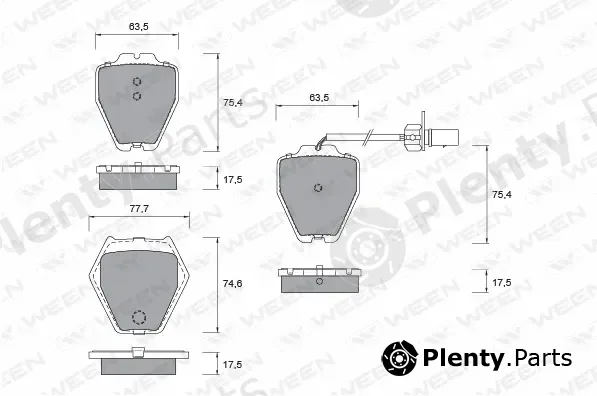 Ween 151-1263 — Brake Pad Set, disc brake
