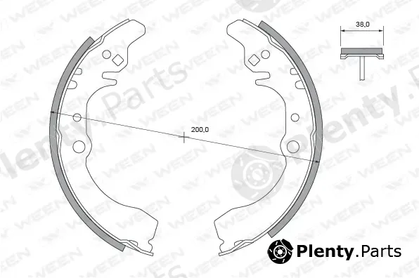 Ween 152-2421 — Brake Shoe Set