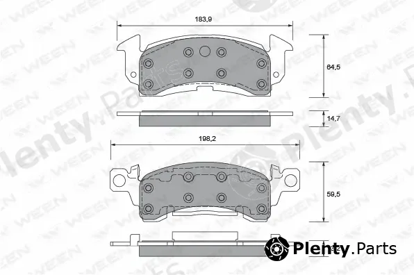 Ween 151-1412 — Brake Pad Set, disc brake