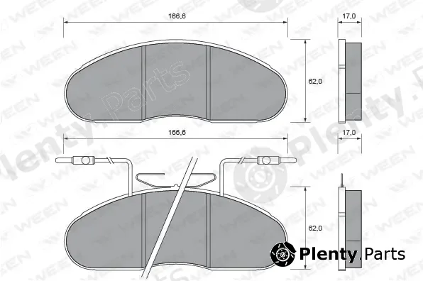 Ween 151-1619 — Brake Pad Set, disc brake