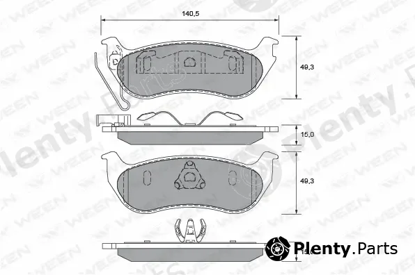 Ween 151-2405 — Brake Pad Set, disc brake