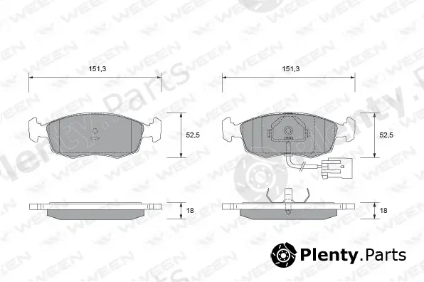 Ween 151-1714 — Brake Pad Set, disc brake