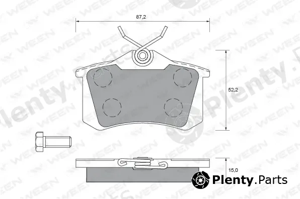 Ween 151-1616 — Brake Pad Set, disc brake