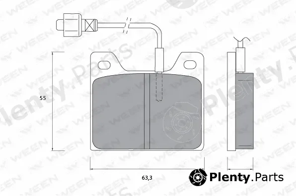 Ween 151-1095 — Brake Pad Set, disc brake