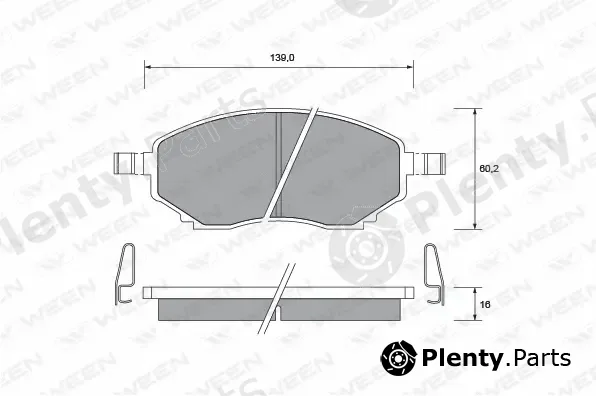 Ween 151-1372 — Brake Pad Set, disc brake