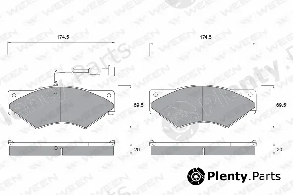 Ween 151-1050 — Brake Pad Set, disc brake