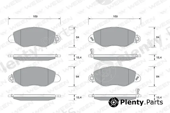 Ween 151-1882 — Brake Pad Set, disc brake