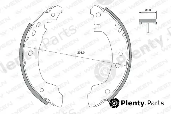 Ween 152-2144 — Brake Shoe Set