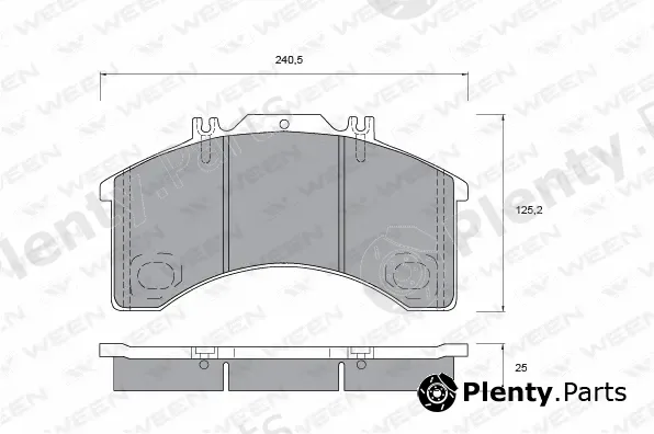 Ween 151-1034 — Brake Pad Set, disc brake