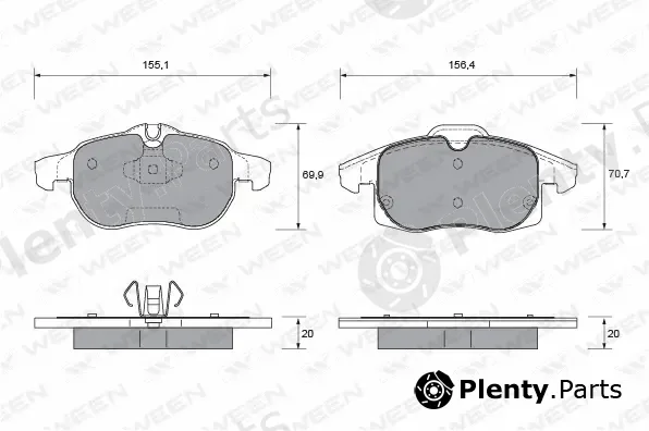 Ween 151-1315 — Brake Pad Set, disc brake
