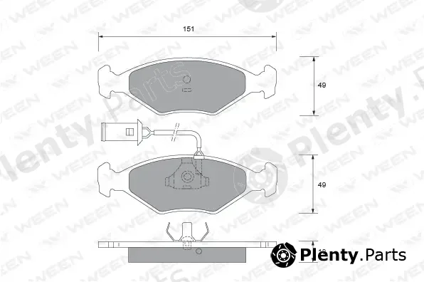 Ween 151-1558 — Brake Pad Set, disc brake