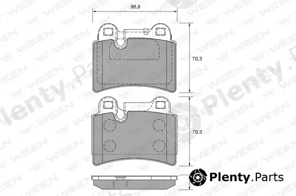 Ween 151-2654 — Brake Pad Set, disc brake