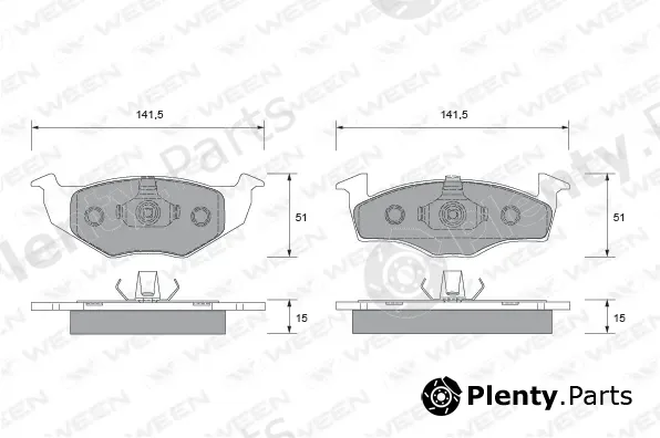 Ween 151-1720 — Brake Pad Set, disc brake