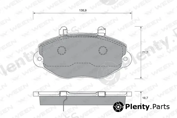 Ween 151-1958 — Brake Pad Set, disc brake