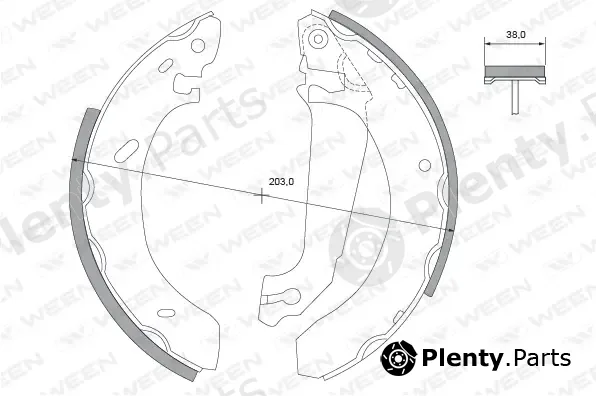 Ween 152-2228 — Brake Shoe Set