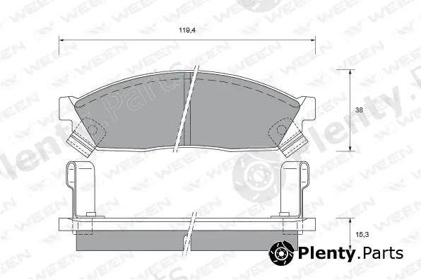 Ween 151-1590 — Brake Pad Set, disc brake