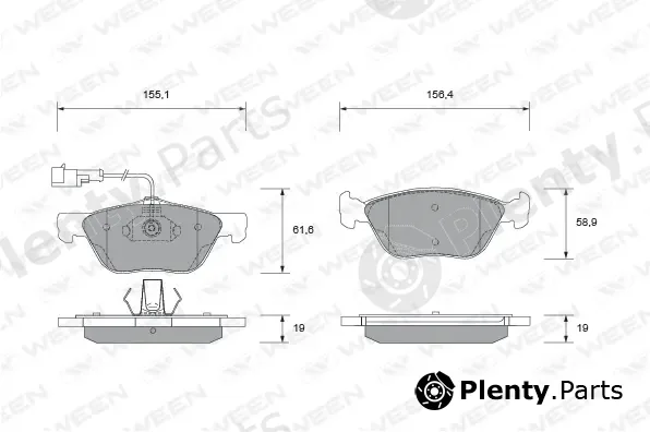 Ween 151-1716 — Brake Pad Set, disc brake