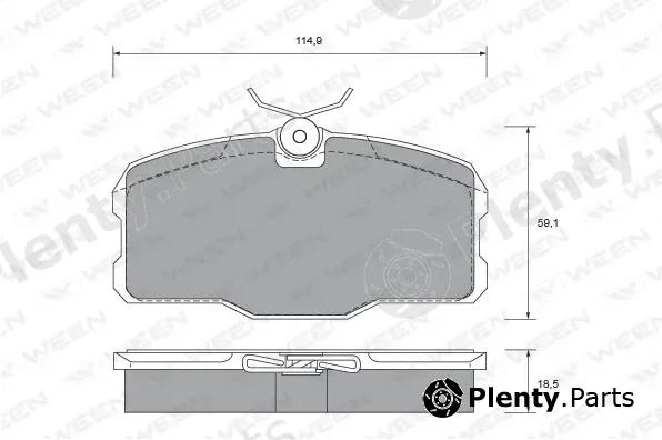 Ween 151-2509 — Brake Pad Set, disc brake