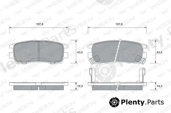 Ween 151-1656 — Brake Pad Set, disc brake