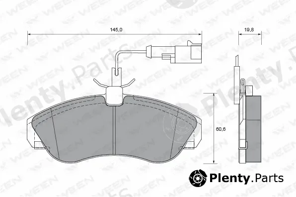 Ween 151-1857 — Brake Pad Set, disc brake
