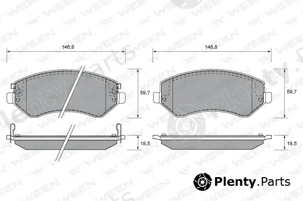 Ween 151-1510 — Brake Pad Set, disc brake