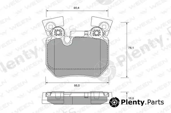 Ween 151-2702 — Brake Pad Set, disc brake