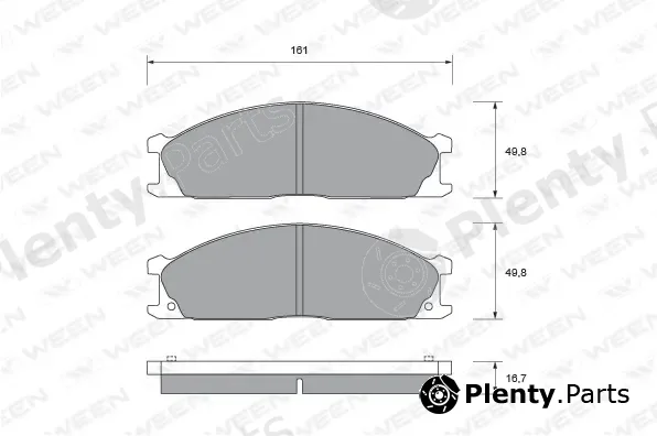 Ween 151-1568 — Brake Pad Set, disc brake