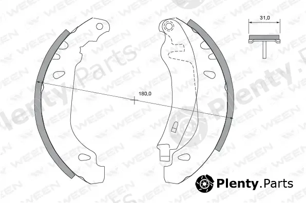 Ween 152-2291 — Brake Shoe Set