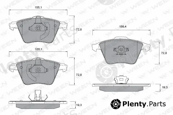 Ween 151-1347 — Brake Pad Set, disc brake