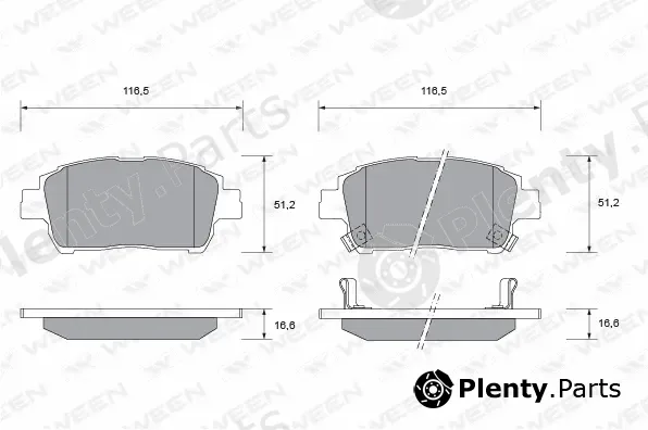 Ween 151-1380 — Brake Pad Set, disc brake