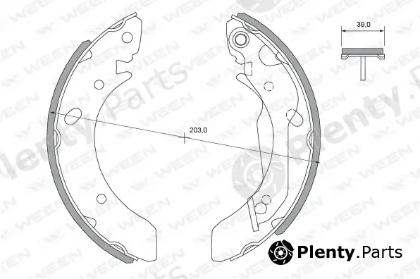 Ween 152-2387 — Brake Shoe Set