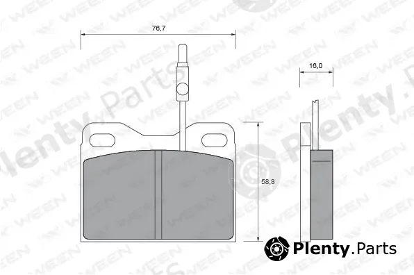 Ween 151-1618 — Brake Pad Set, disc brake
