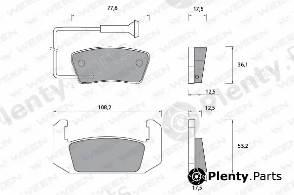Ween 151-1084 — Brake Pad Set, disc brake
