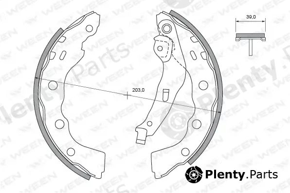 Ween 152-2432 — Brake Shoe Set