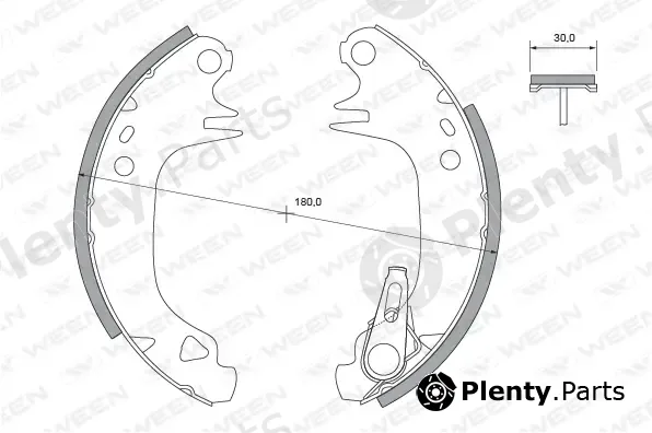 Ween 152-2343 — Brake Shoe Set