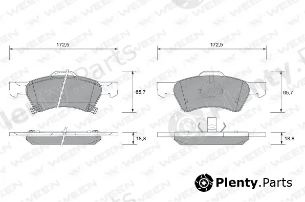 Ween 151-1543 — Brake Pad Set, disc brake