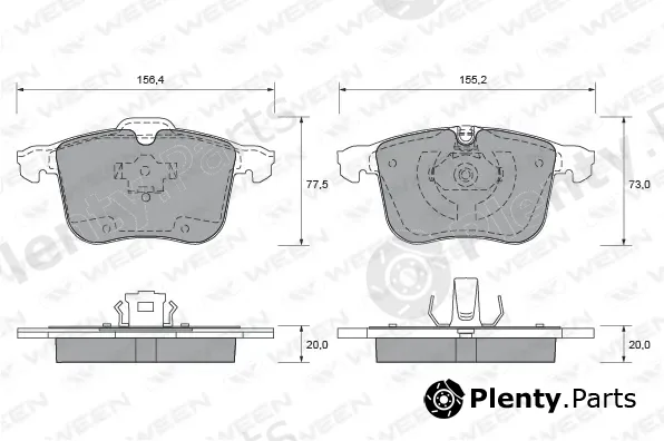 Ween 151-1954 — Brake Pad Set, disc brake