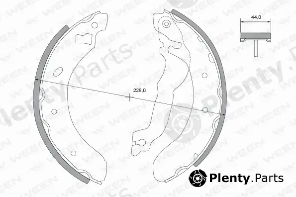 Ween 152-2229 — Brake Shoe Set