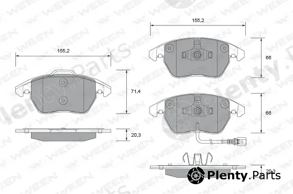 Ween 151-2710 — Brake Pad Set, disc brake