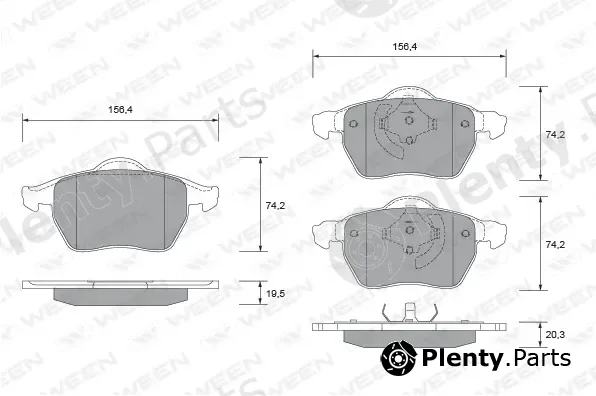 Ween 151-2649 — Brake Pad Set, disc brake