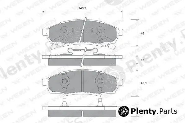 Ween 151-2414 — Brake Pad Set, disc brake